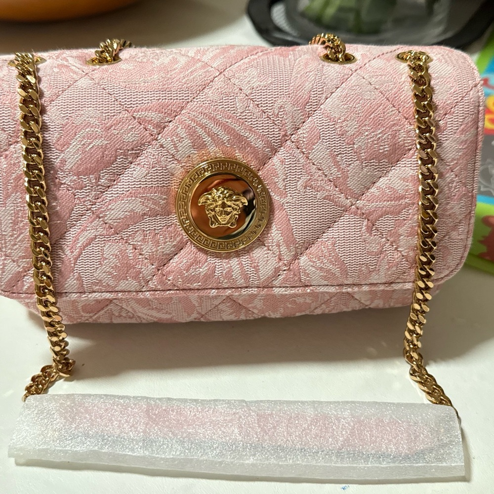 Versace baby pink MD shoulder bag